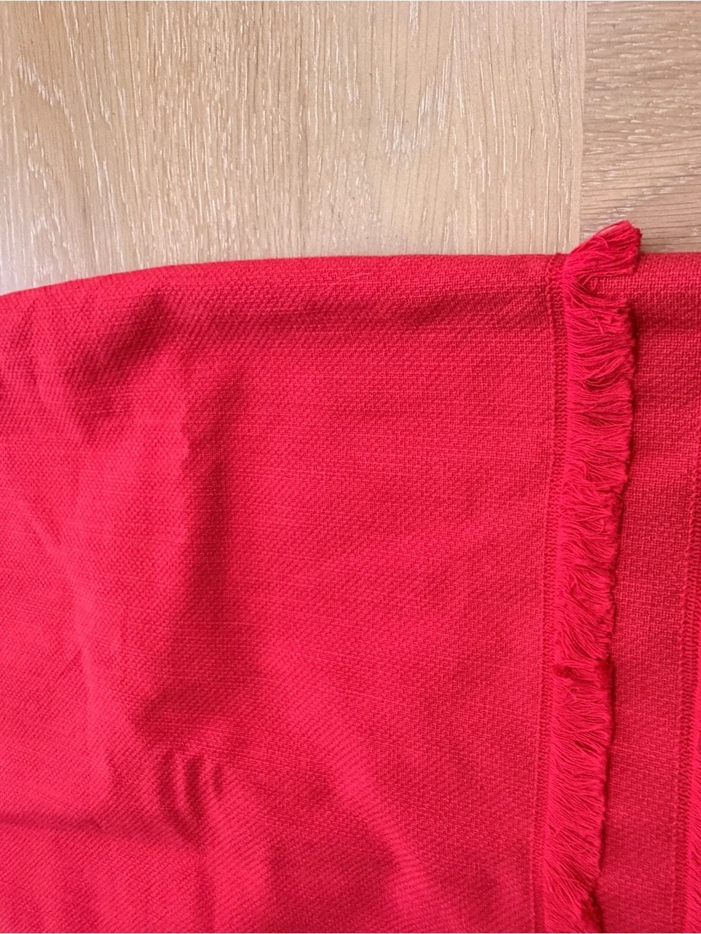 NEW Ann Taylor Red Pencil Skirt with Fringe Hem